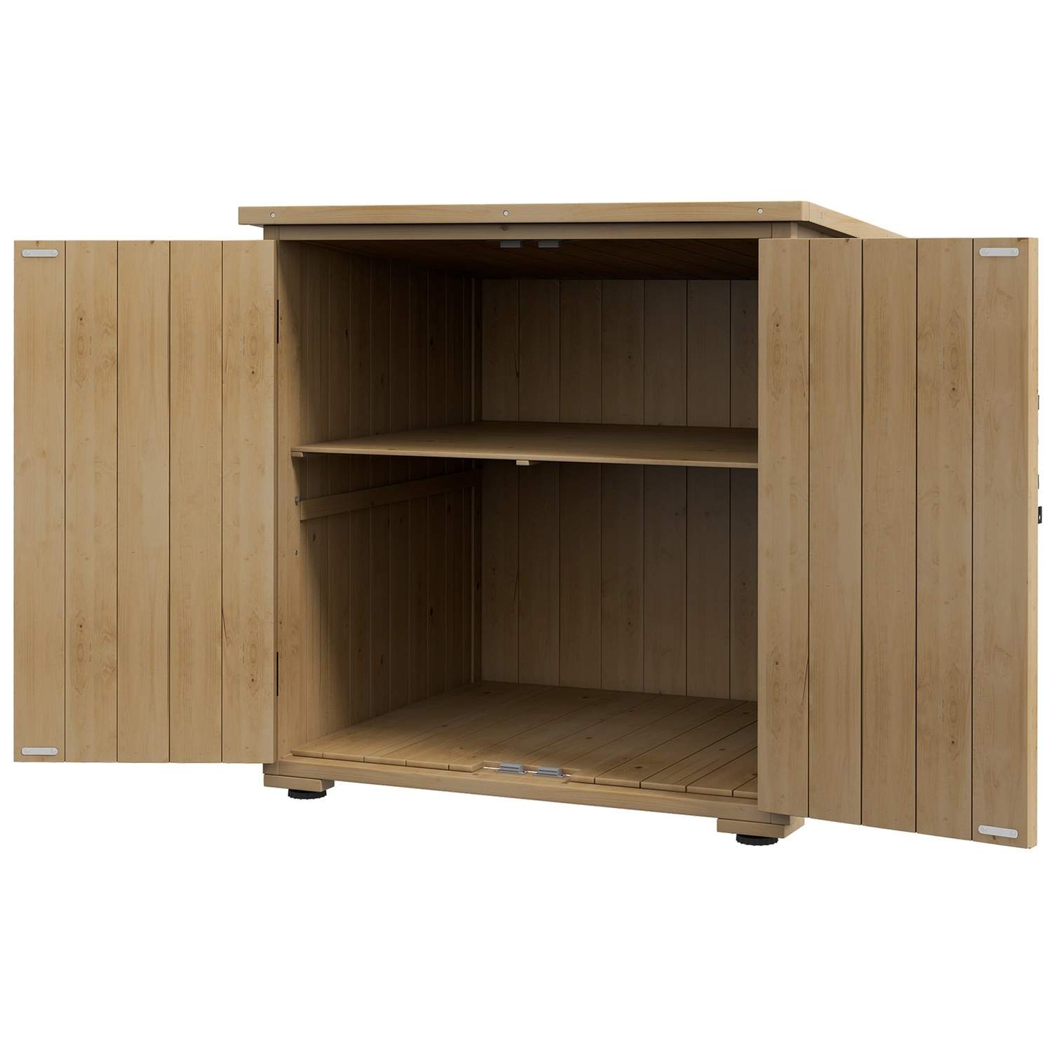 Vejrbestandigt træskab til have 77,5x88x90 cm