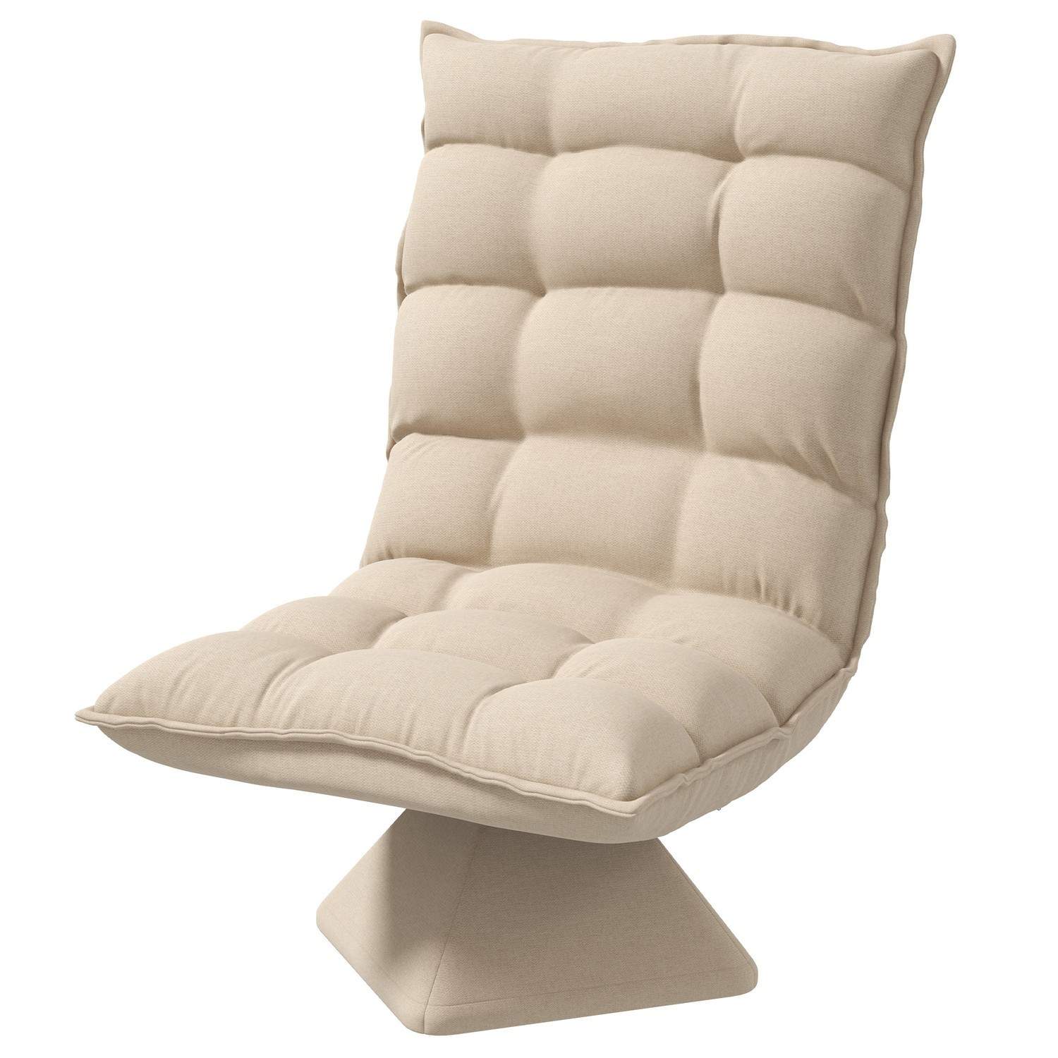 Justerbar polstret gulvstol Beige