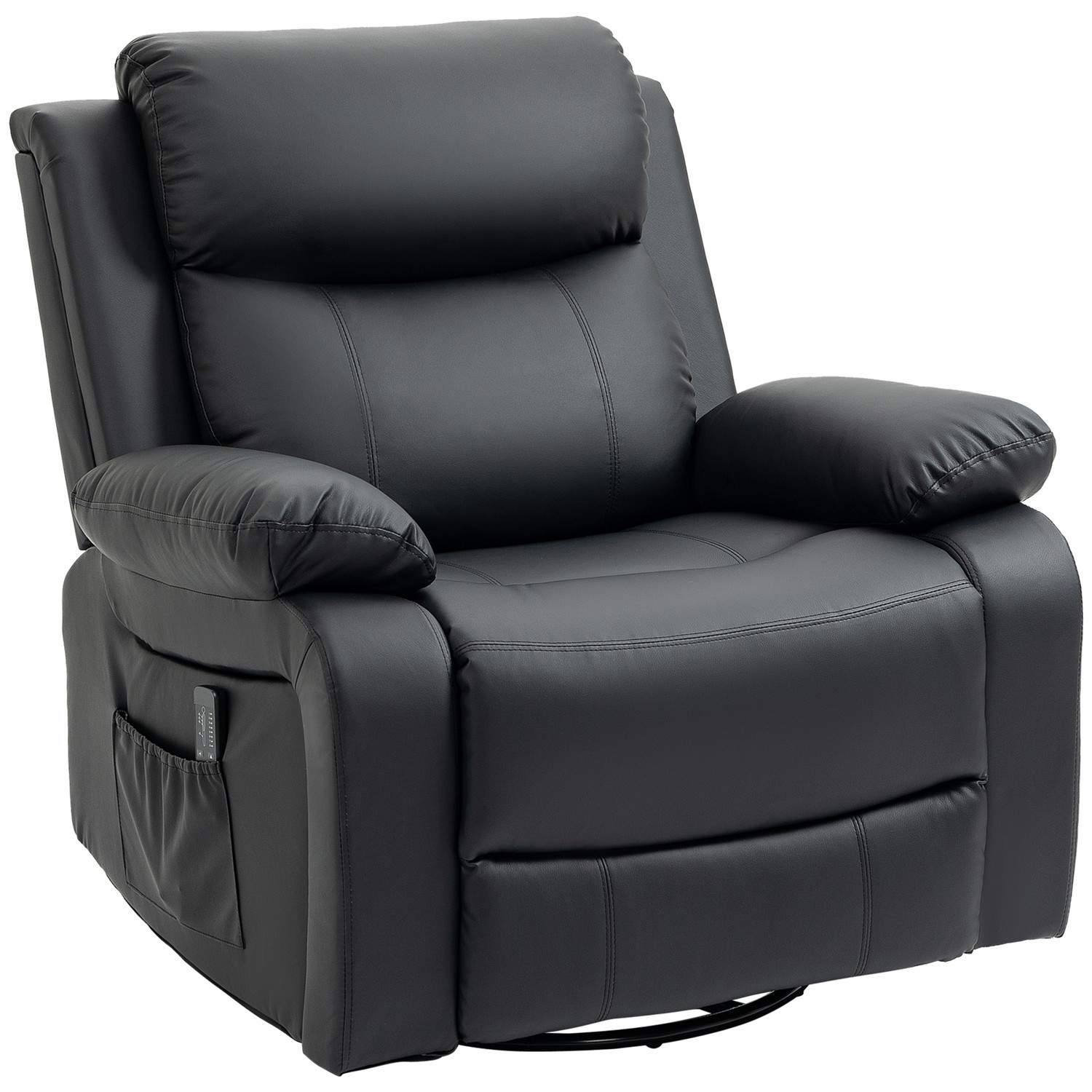 Massagestol med ligge- og gyngefunktion, 8 vibrationshoveder