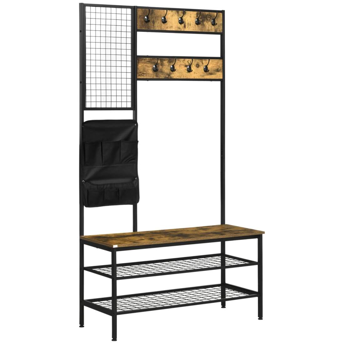 Rustik brun tygpåse i stålfinish | Mode & Accessoarer - Accessoarer - Solglasögon | Pryloteket