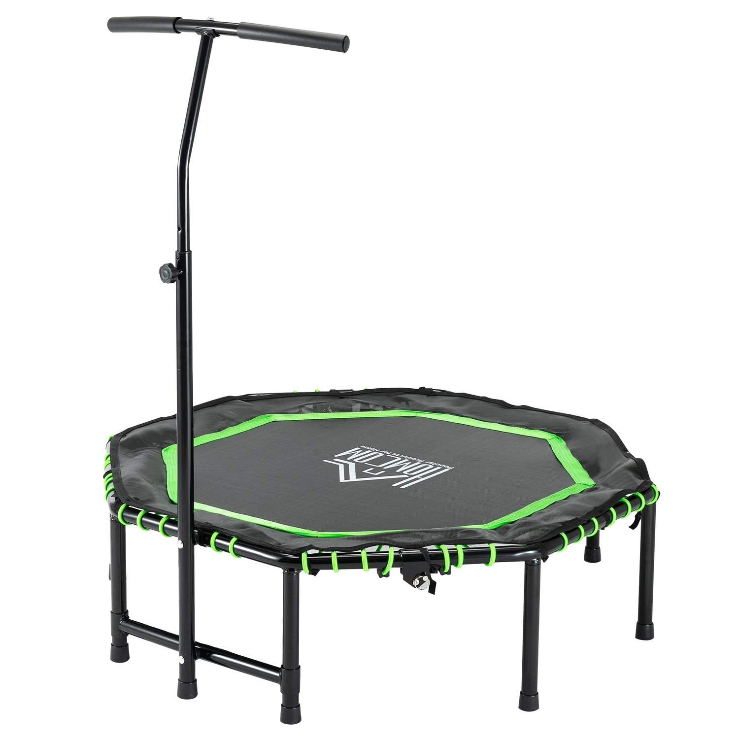 Sammenfoldelig fitnesstrampolin med håndtag 122cm