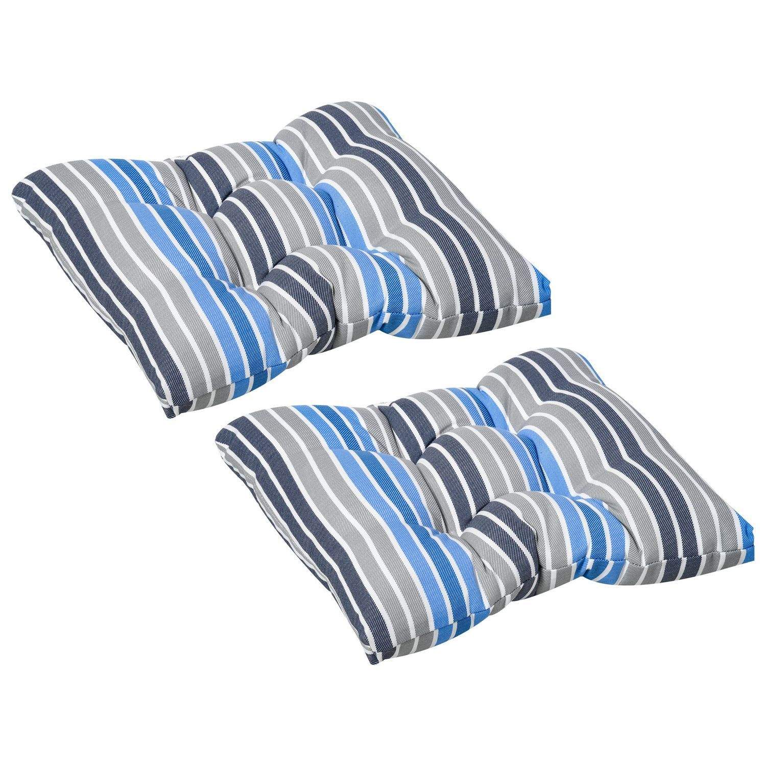 Sittdynor 2-pack, blå ränder, lättskötta | Hem & Hobby - Hem & Hushåll - Kök - Servering | Pryloteket