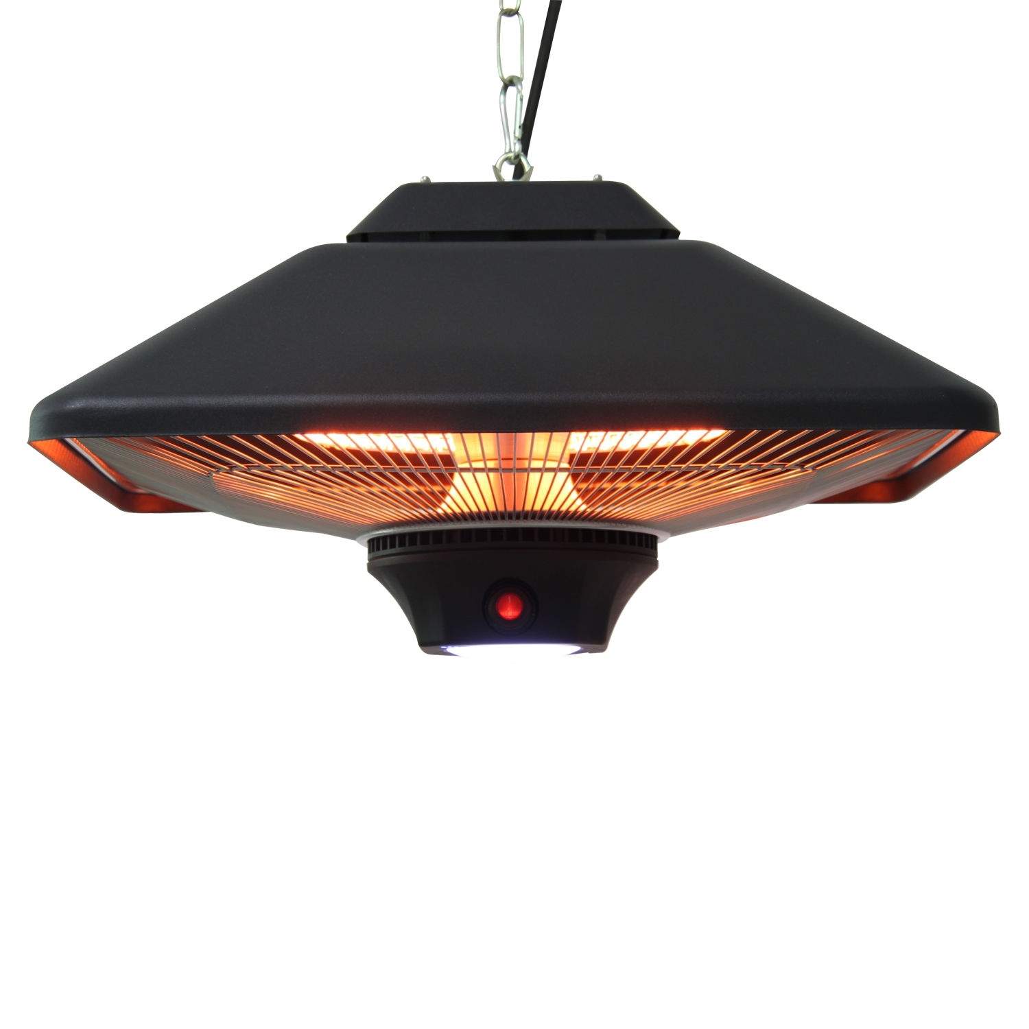 Altanvarmer 2000W med LED og fjernbetjening