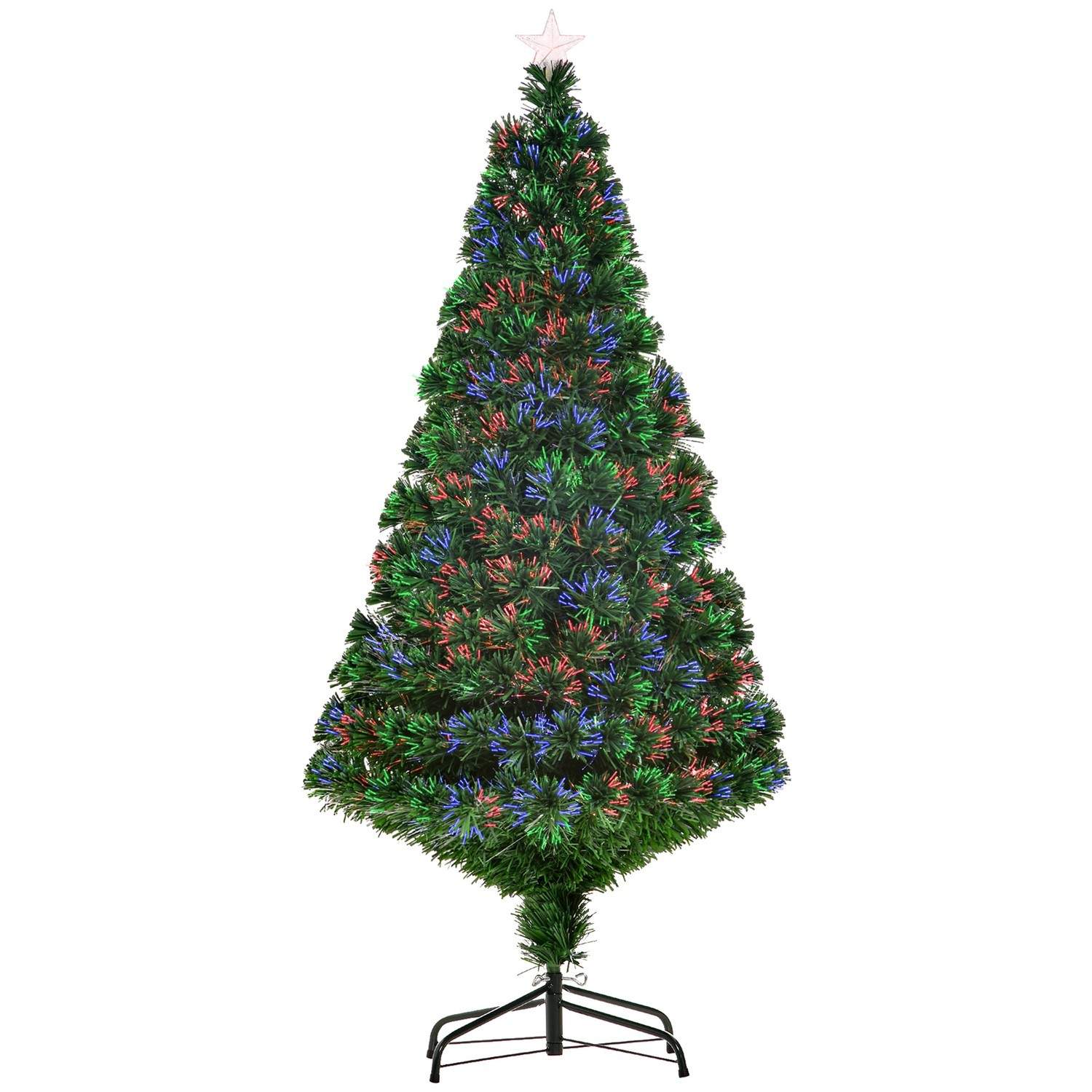 Kunstigt juletræ LED 150 cm med farveskift