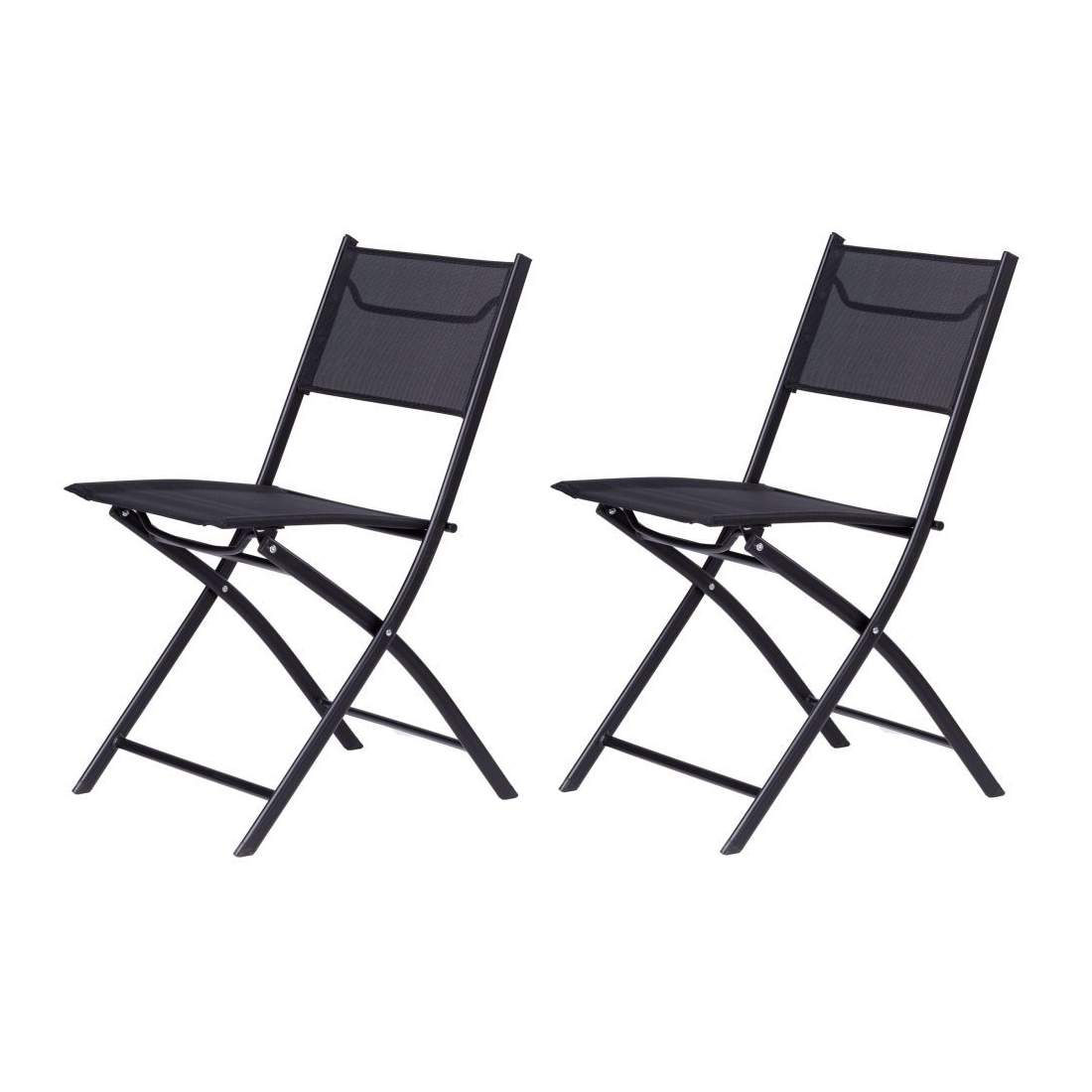 Svarta trädgårdsstolar för terrass, 2-pack | Hem & Hobby - Hem & Hushåll - Balkong | Pryloteket