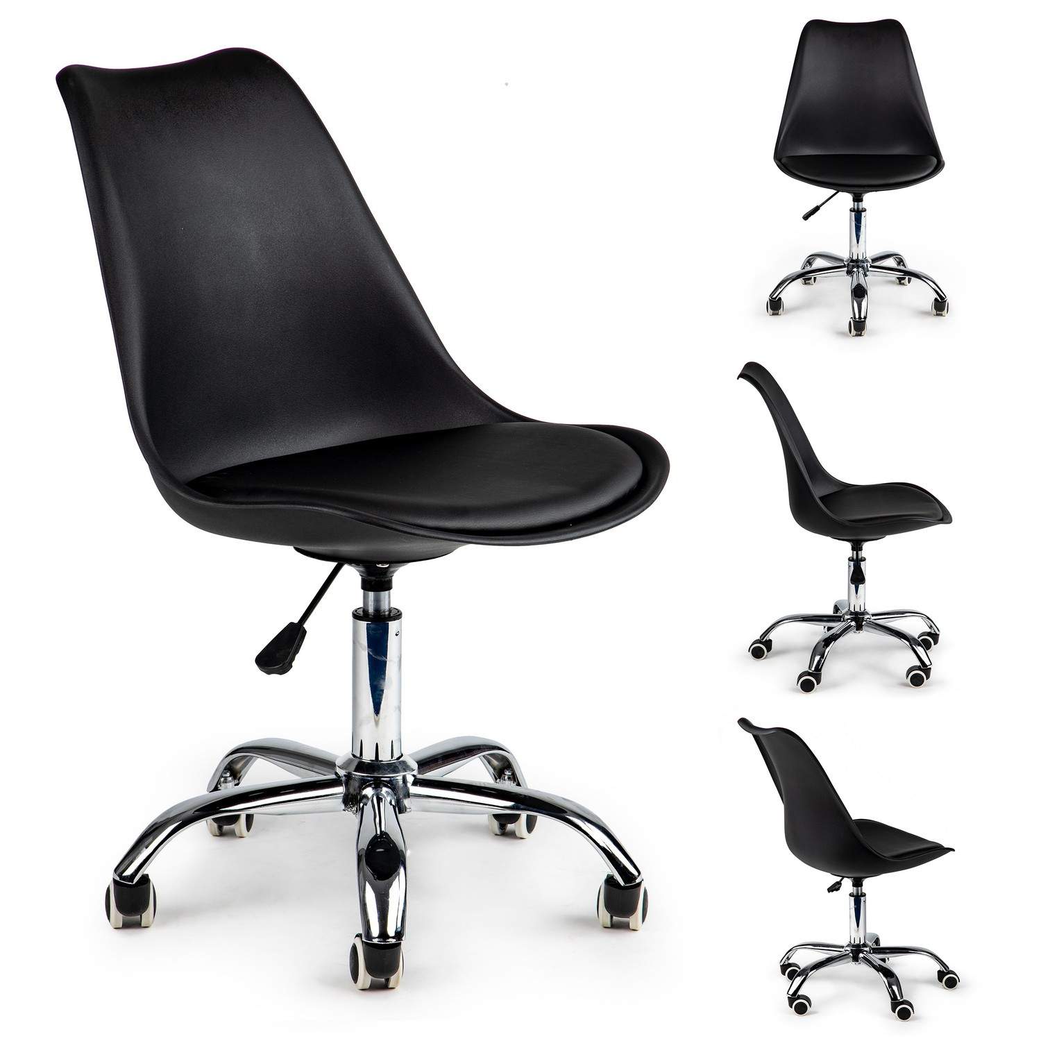 Drejelig kontorstol med hynde, ergonomisk design