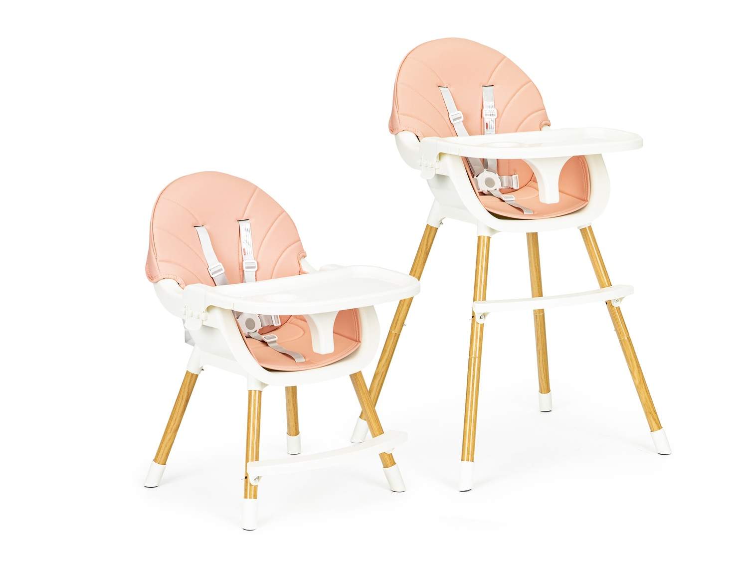 Spisestuestol 2 i 1 til børn, justerbar og sikker