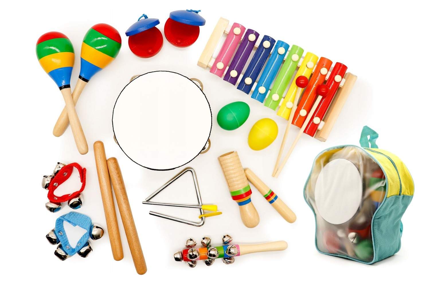 Musiksæt til børn: 10 instrumenter + rygsæk
