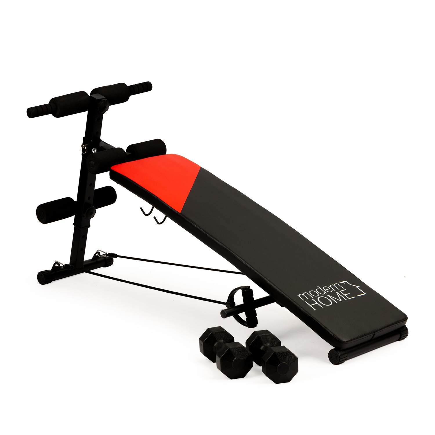 Træningsbænk med 1,5 kg håndvægte