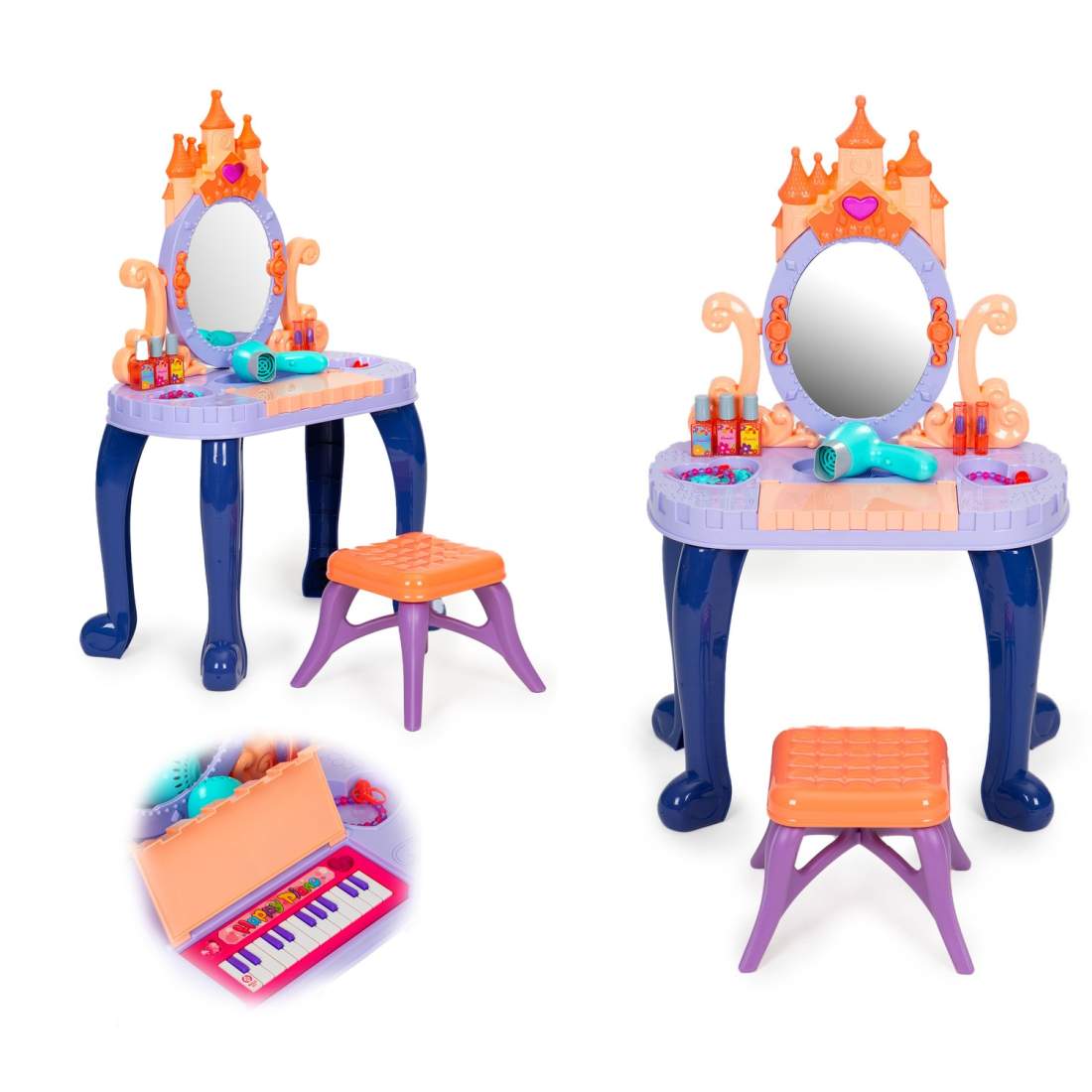 Sminkbord för barn med LED och ljud, 13 delar | Elektronik - Tillbehör Mobil & Surfplatta - Mobiltillbehör - Mobilkablar - Tillbehör | Pryloteket