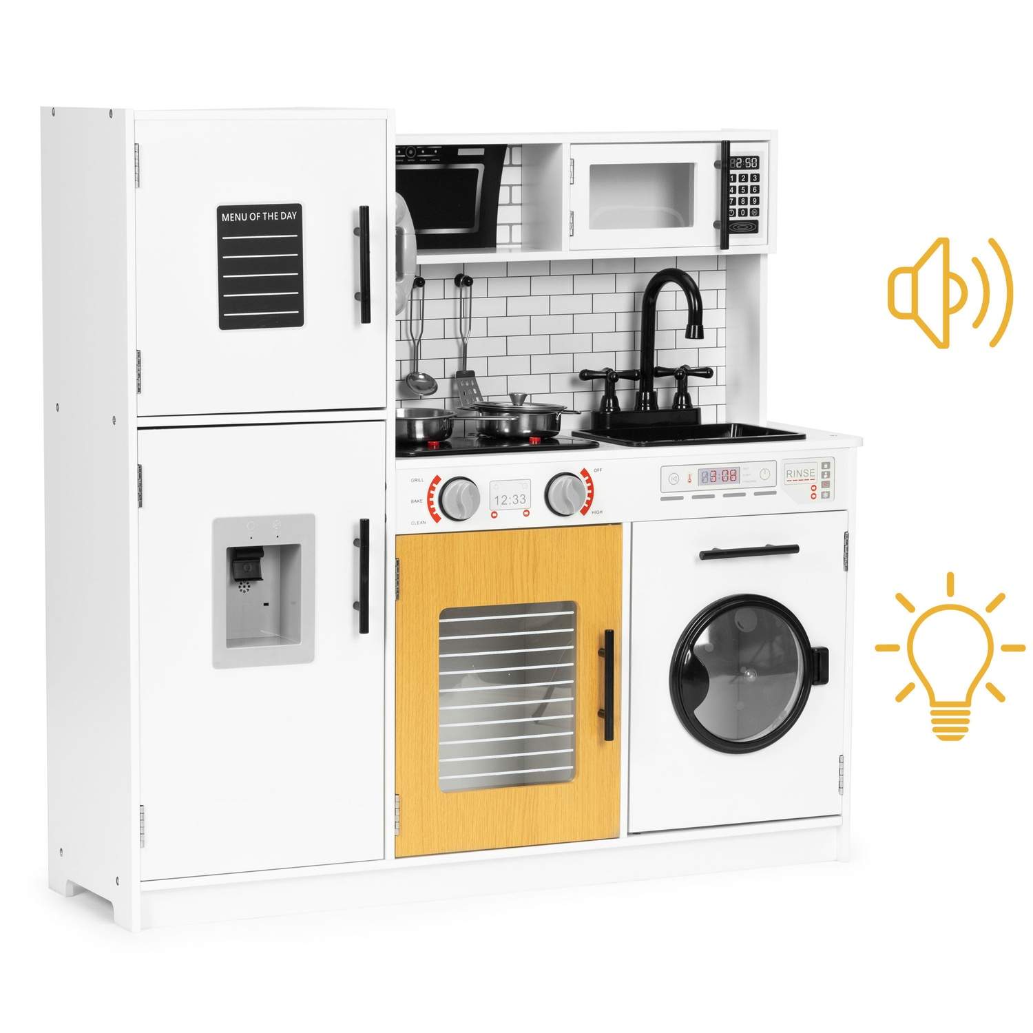 Stort trækøkken til børn med lys og lyd