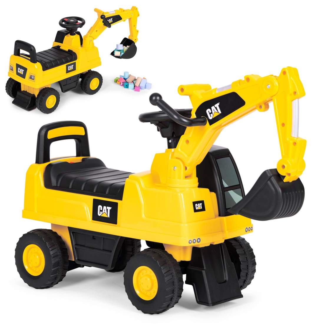Interaktiv gul grävmaskin för barn med ljud | Leksaker & Spel - Leksaker | Pryloteket