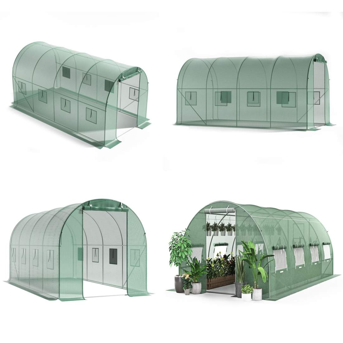 Flersäsong växthustunnel 4,5x2x2m grön folie | Hem & Hobby - Hem & Hushåll - Trädgårdsartiklar - Växthus | Pryloteket