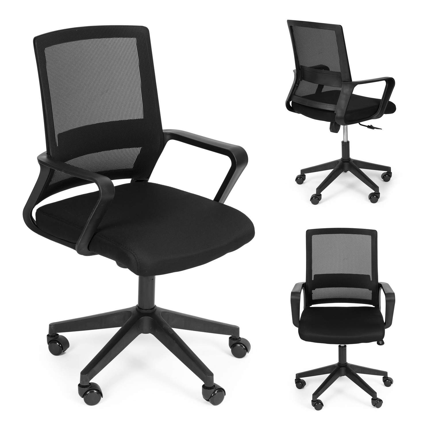 Vridbar kontorsstol, justerbar höjd, svart | Hem & Hobby | Pryloteket