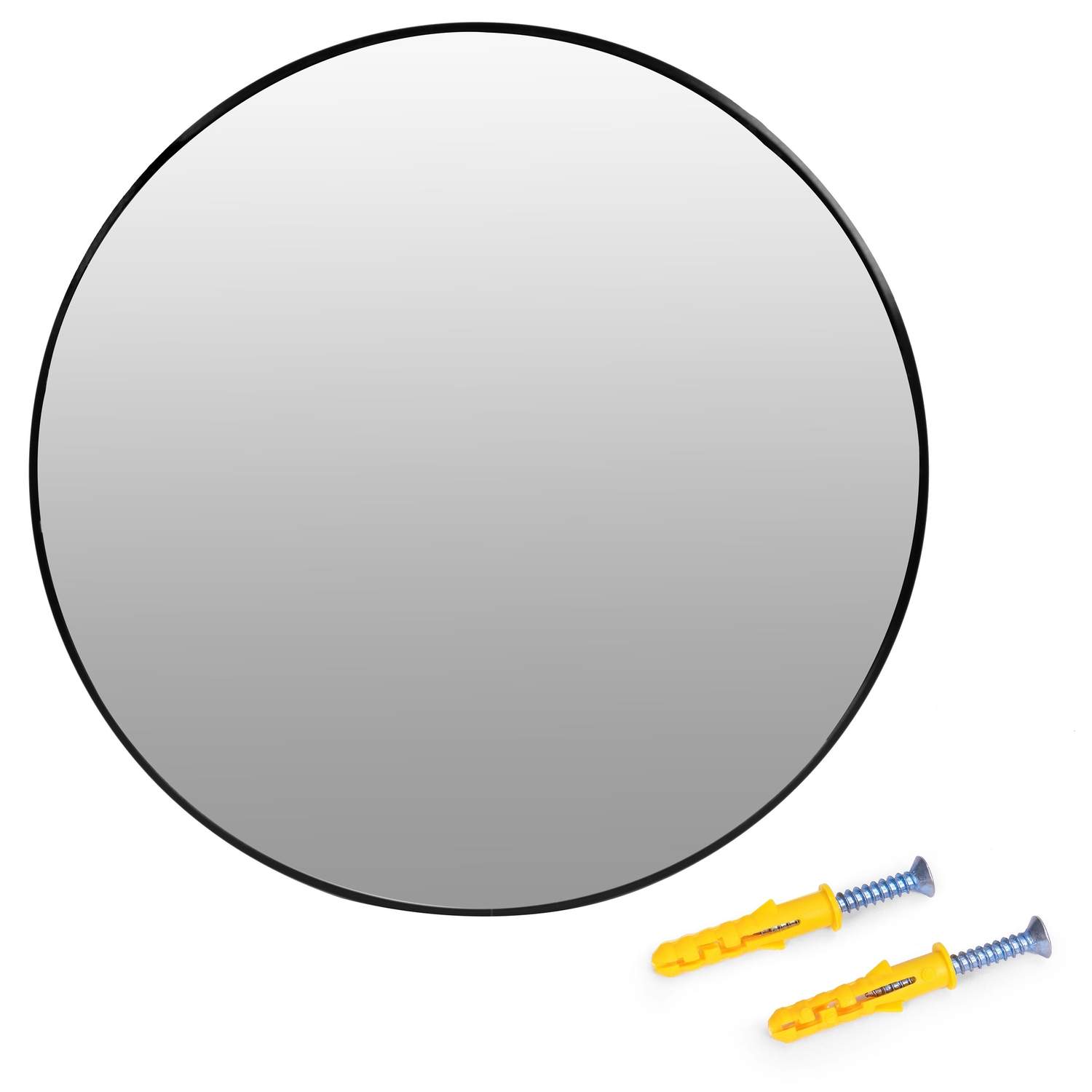 Moderne hængende vægspejl 80 cm, sort ramme