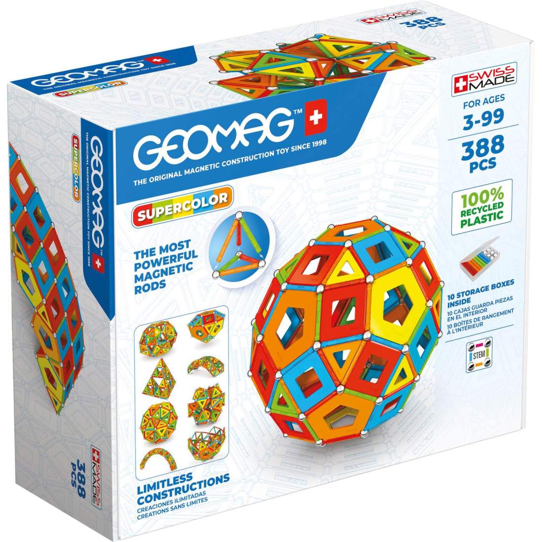 Geomag Supercolor Panels Master 388 Delar | Leksaker & Spel - Leksaker - Byggsatser & Byggklossar - GEOMAG | Pryloteket