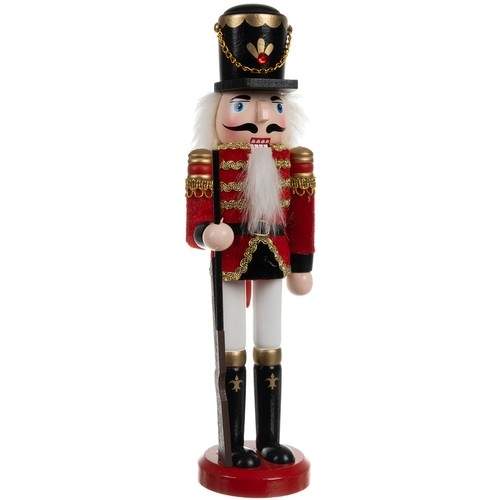 Nøddeknækker juledekoration 30cm Træfigur