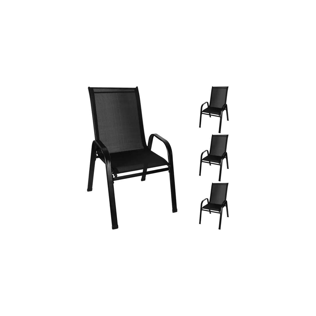 Set med 4 stapelbara trädgårdsstolar i metall | Hem & Hobby - Hem & Hushåll - Balkong | Pryloteket