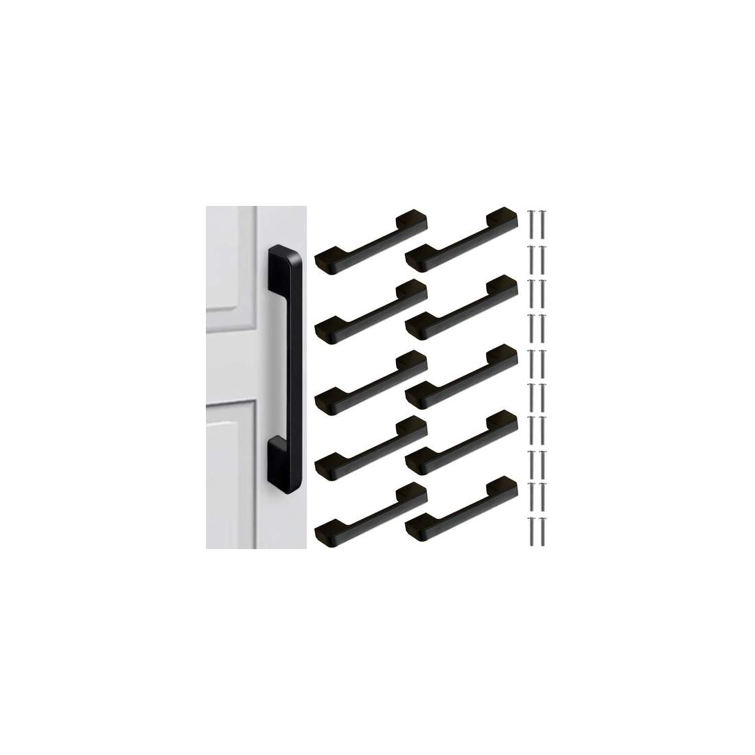 Svart möbelhandtag 10-pack modernt design | Hälsa & Skönhet - Smink & Tillbehör - Smink | Pryloteket
