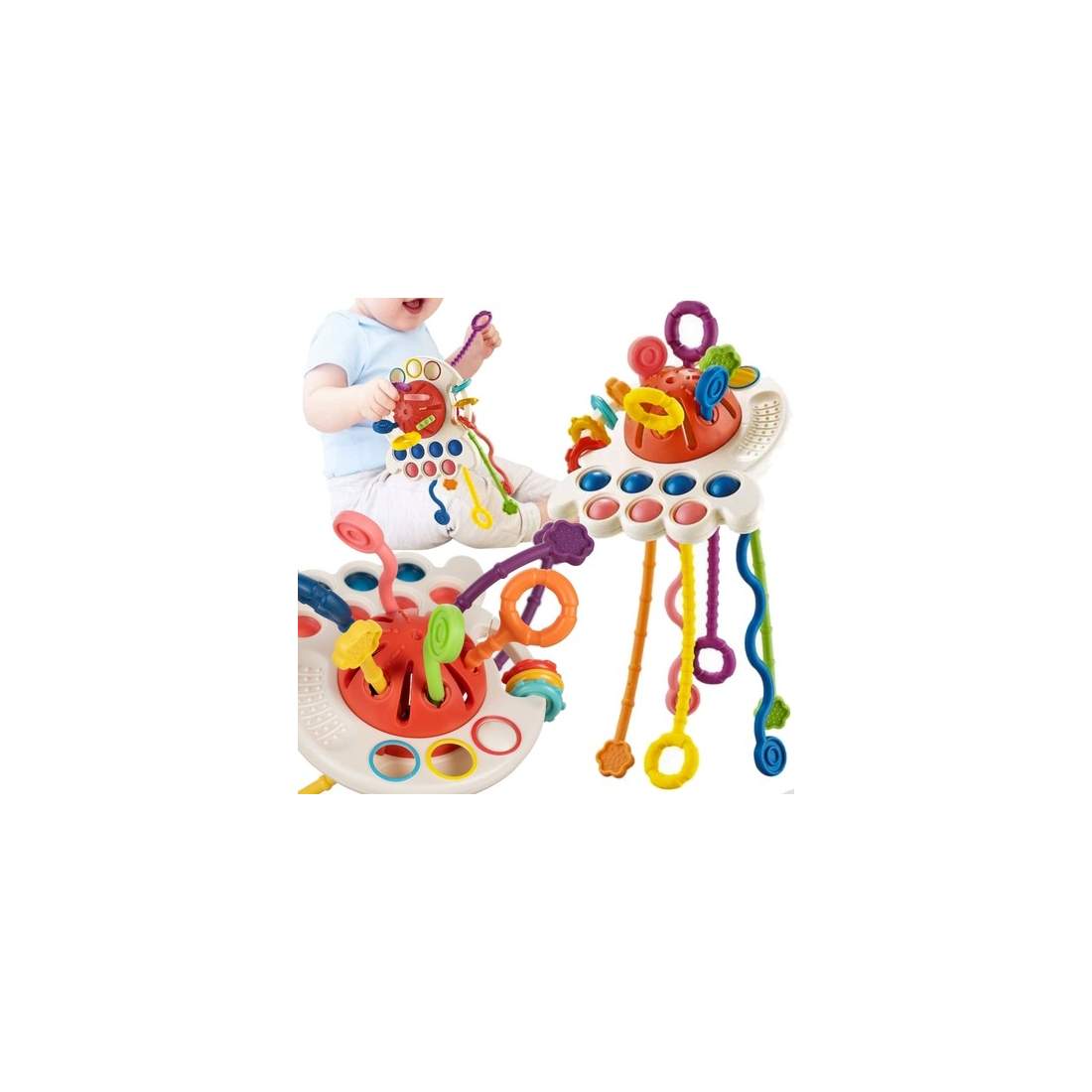 Sensorisk bitring för bebisar - BPA-fri silikon | Leksaker & Spel - Leksaker | Pryloteket