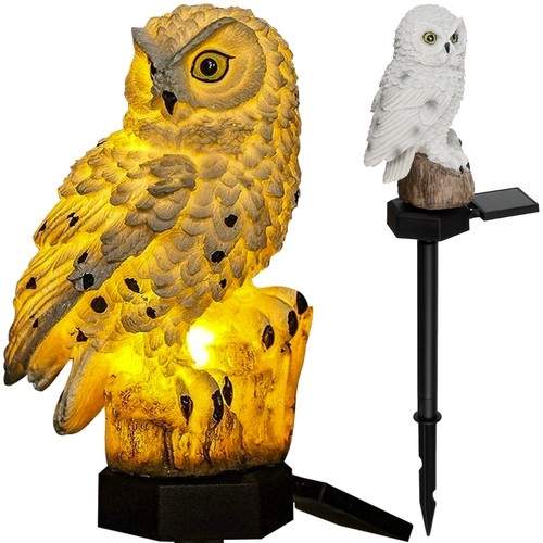 Solcelledrevet uglelampe til haven