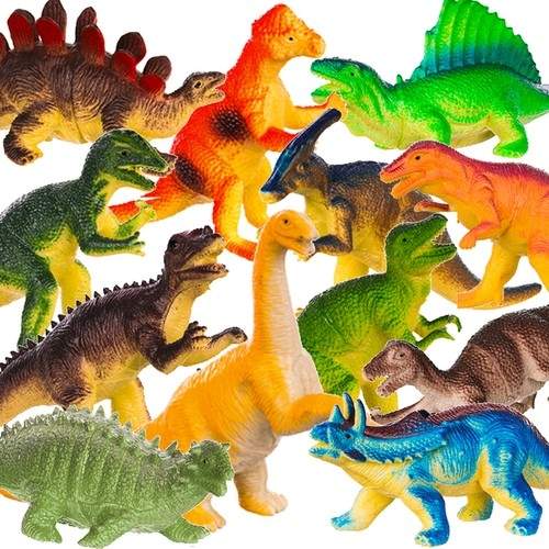 Dinosauriefigurer i plast - 12 delar | Hem & Hobby | Pryloteket