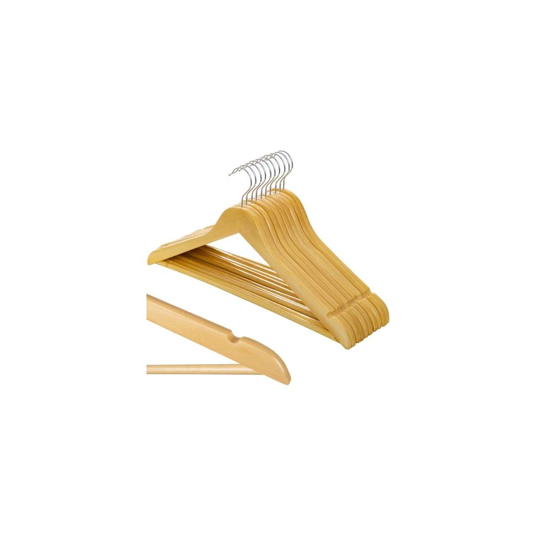Klädhängare i trä, 10-pack för hållbar förvaring | Mode & Accessoarer - Kläder | Pryloteket