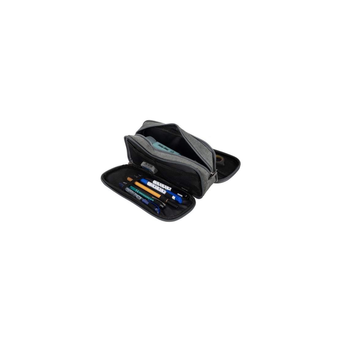 Trippelt utdragbart pennfodral - grå | Hem & Hobby - Skola & Fritid - Pennfodral | Pryloteket