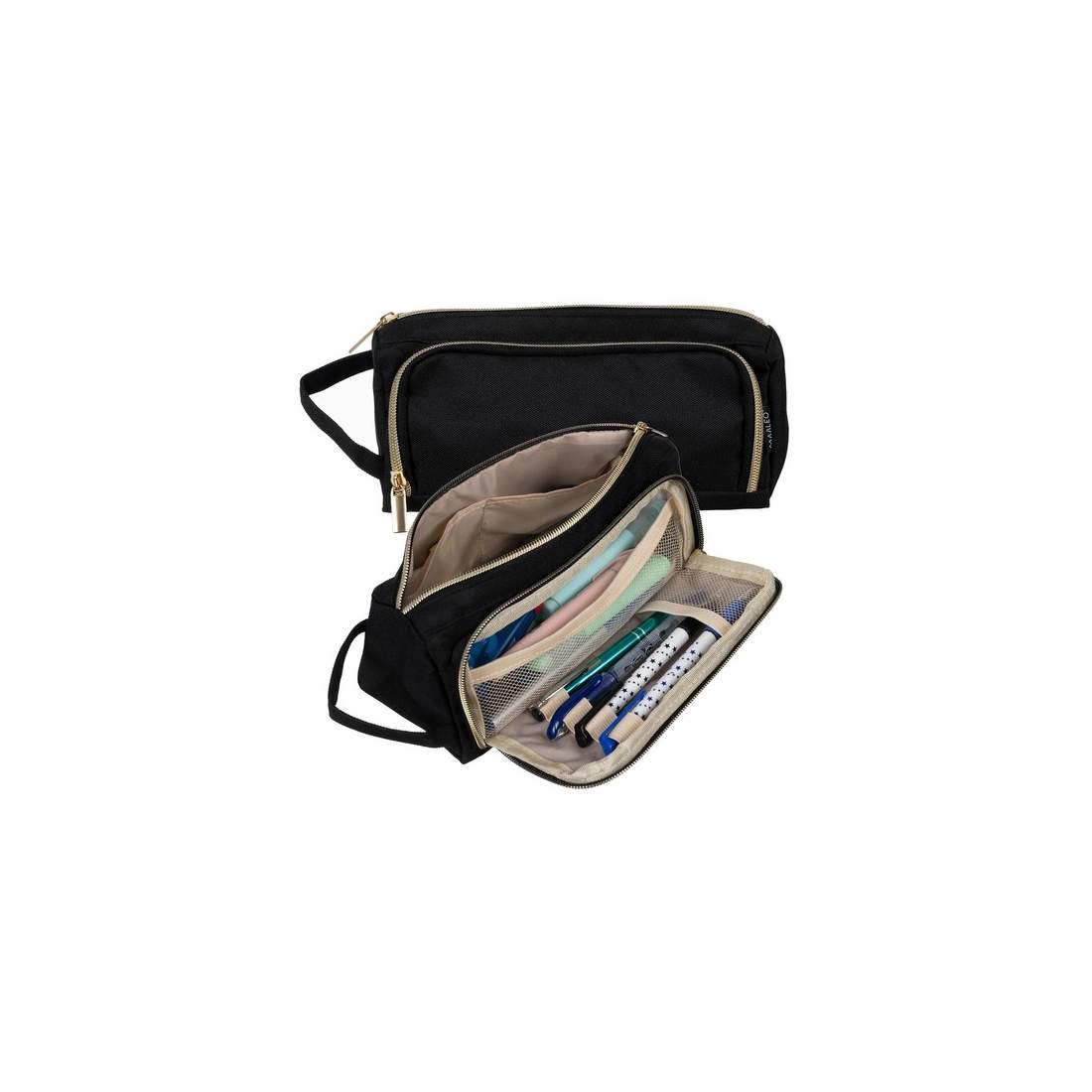 Dubbelt utdragbart pennfodral - svart | Hem & Hobby - Skola & Fritid - Pennfodral | Pryloteket