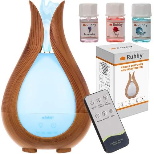 Ultrasonisk Luftfugter & Aroma Diffuser med LED Natlampe Skab Hygge i Dit Hjem