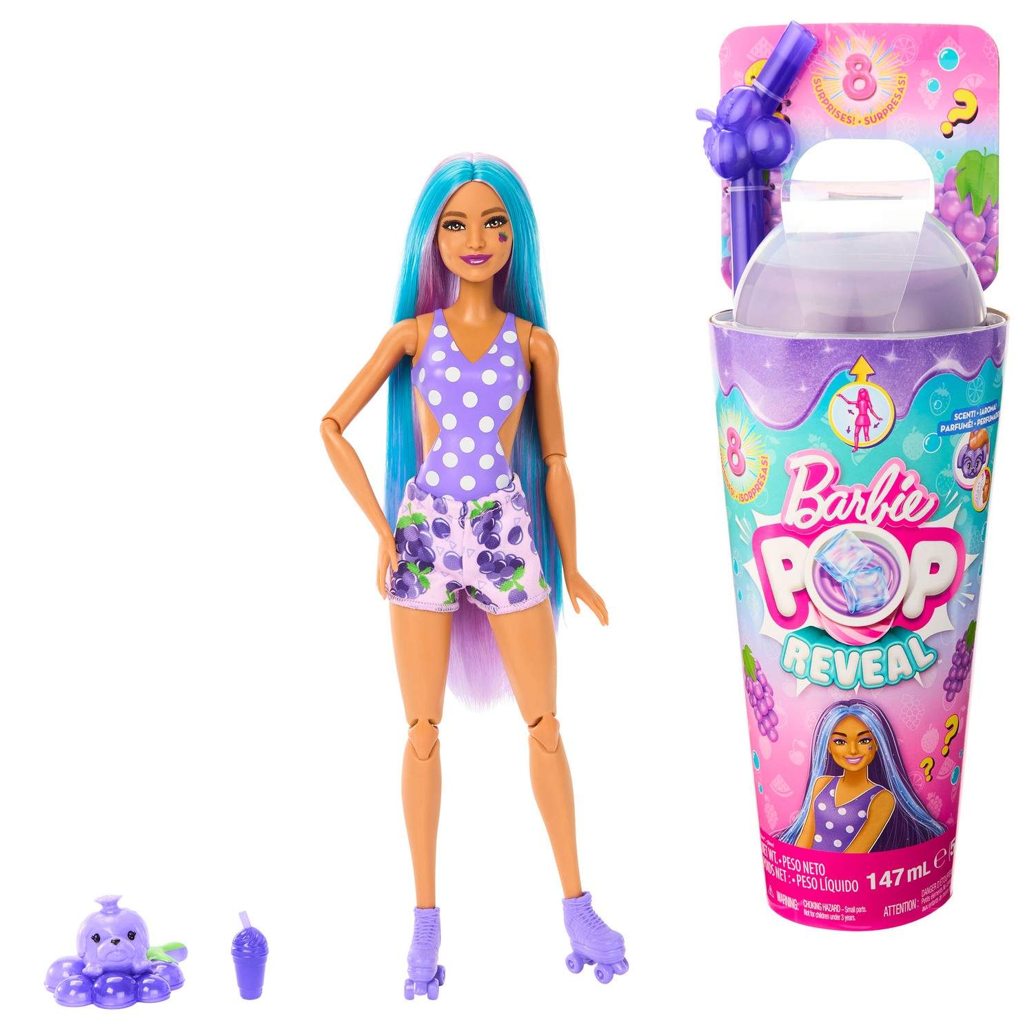 Barbie Pop Reveal Grape Fizz | Leksaker & Spel - Leksaker - Leksaksfigurer & Dockor - Dockor - Barbie | Pryloteket