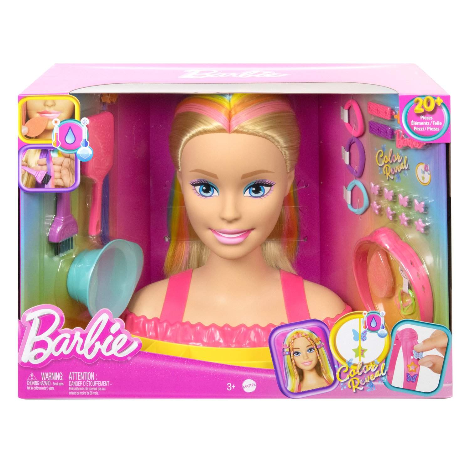 Barbie Neon Rainbow Deluxe Styling-Hoved