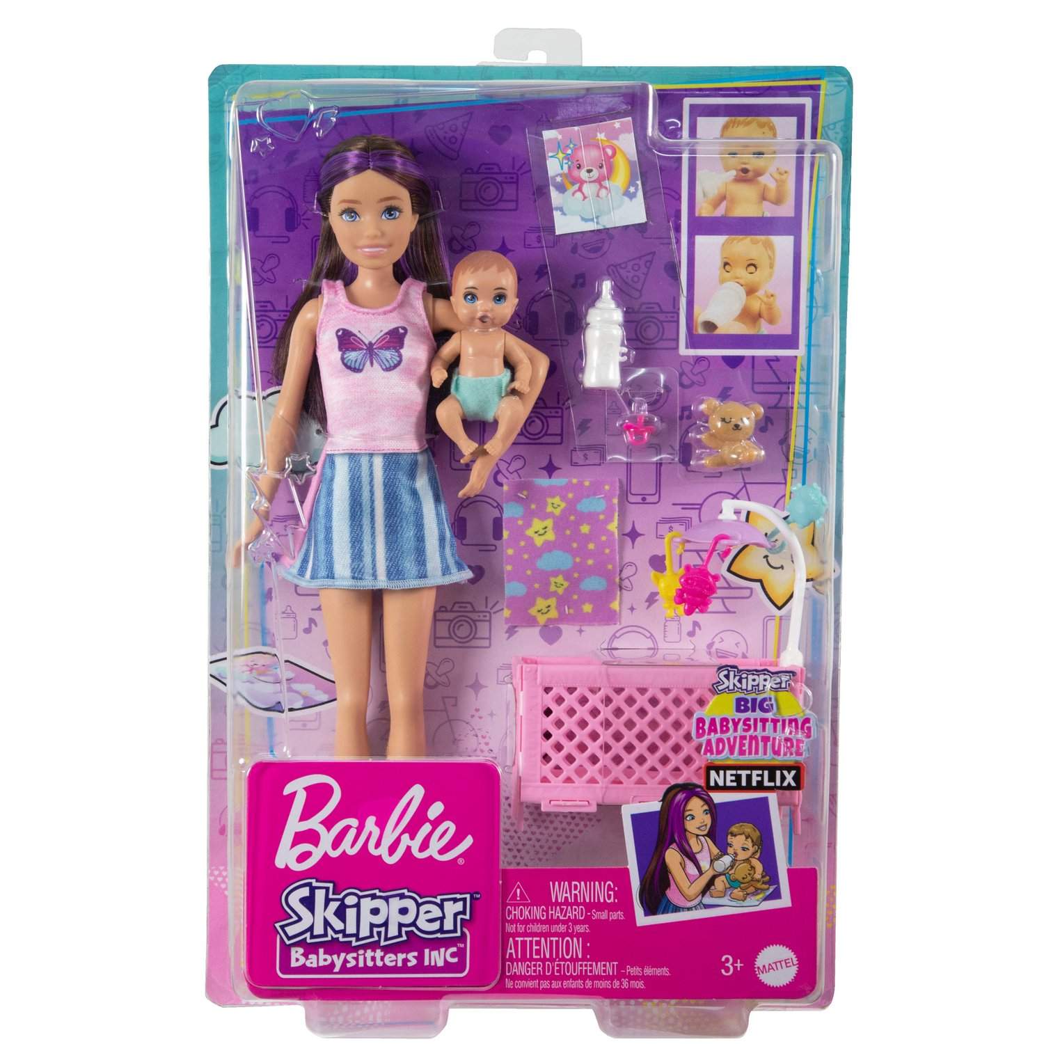 Alternativ bild 1 för Barbie Skipper Sleepy Baby Playset