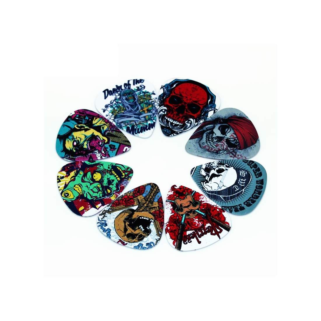 Skull Plektrum i 10-pack - Gitarrtillbehör | Hem & Hobby - Musikinstrument & Tillbehör - Gitarr - Plektrum | Pryloteket