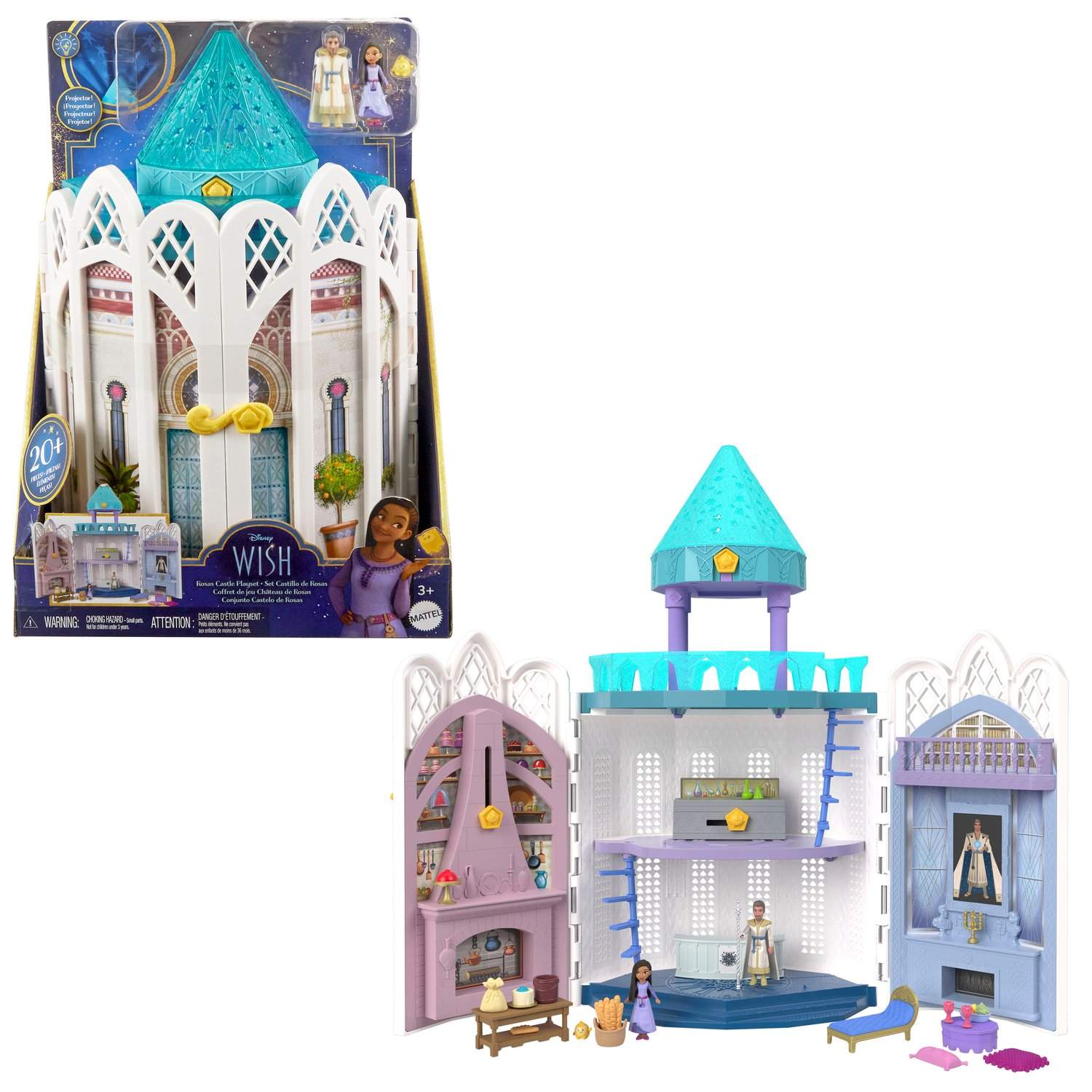 Alternativ bild 1 för Disney Wish Rosas Castle Playset, Slott, 3 År, AAA, Multifärg, Plast