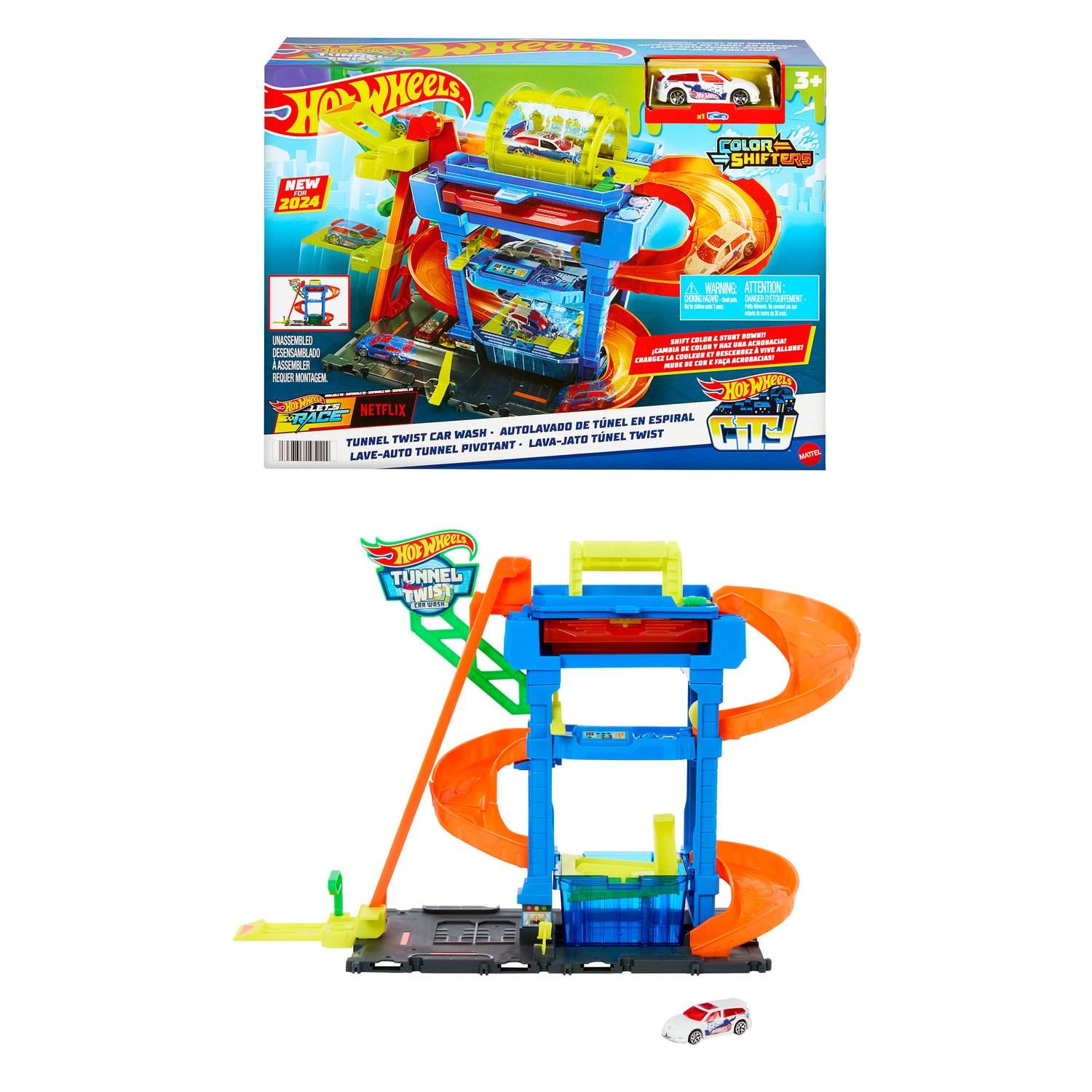 Hot Wheels City Ecl Bilvask Playset billede