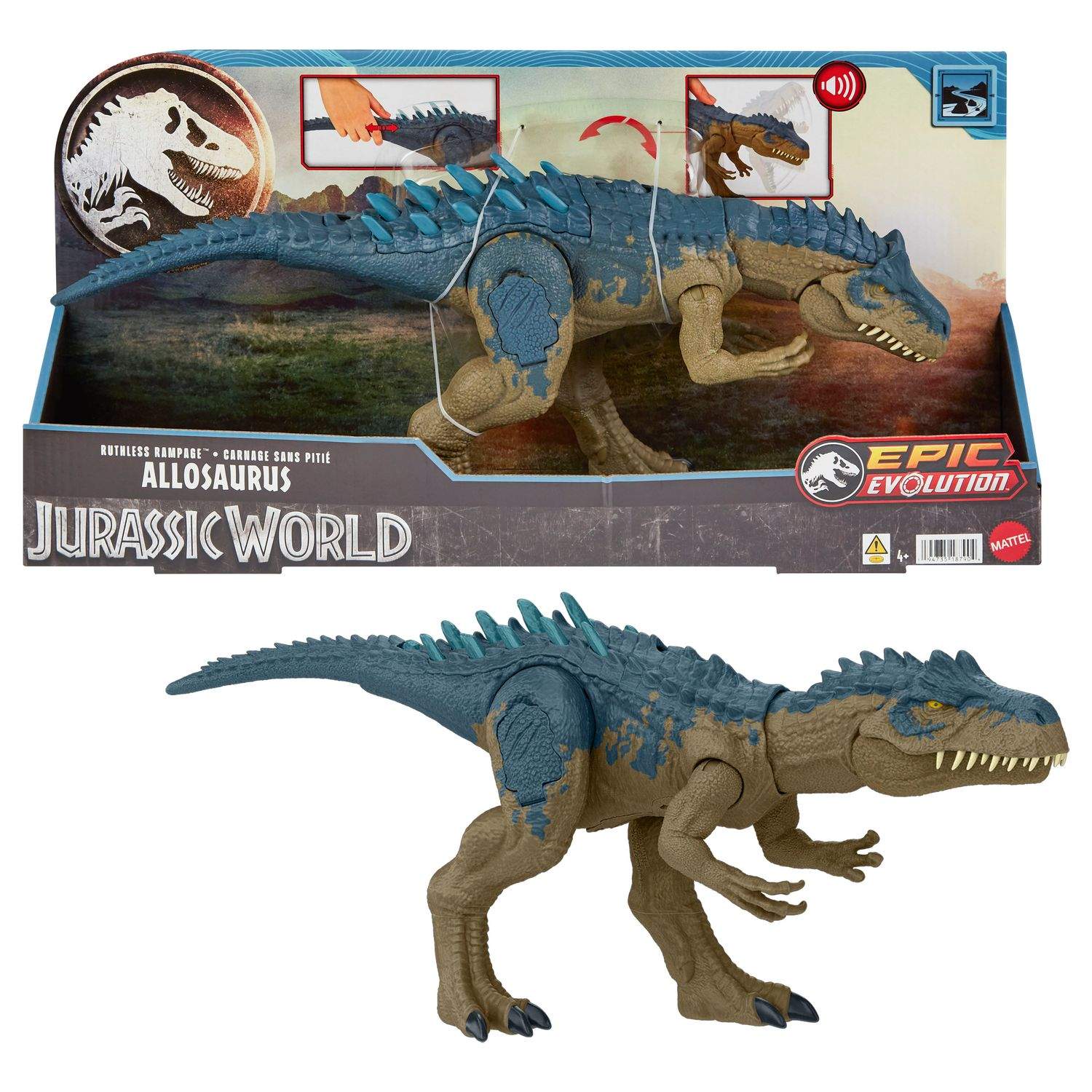 Alternativ bild 0 för Jurassic World Ruthless Rampagin Allosaurus Dinosaur Toy 43cm