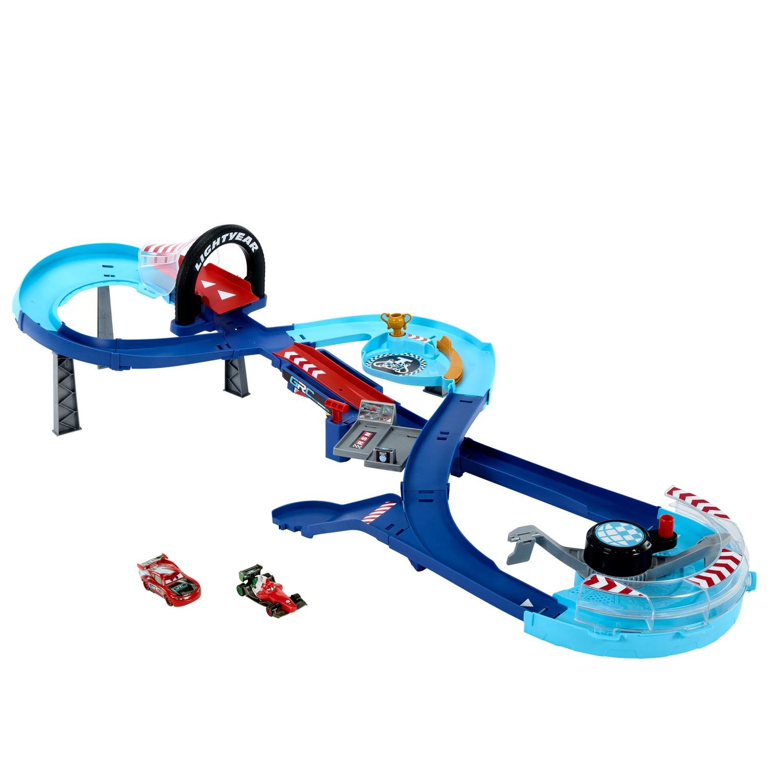 Alternativ bild 1 för Disney Pixar Cars Global Racers Cup GRC Jumping Raceway Playset