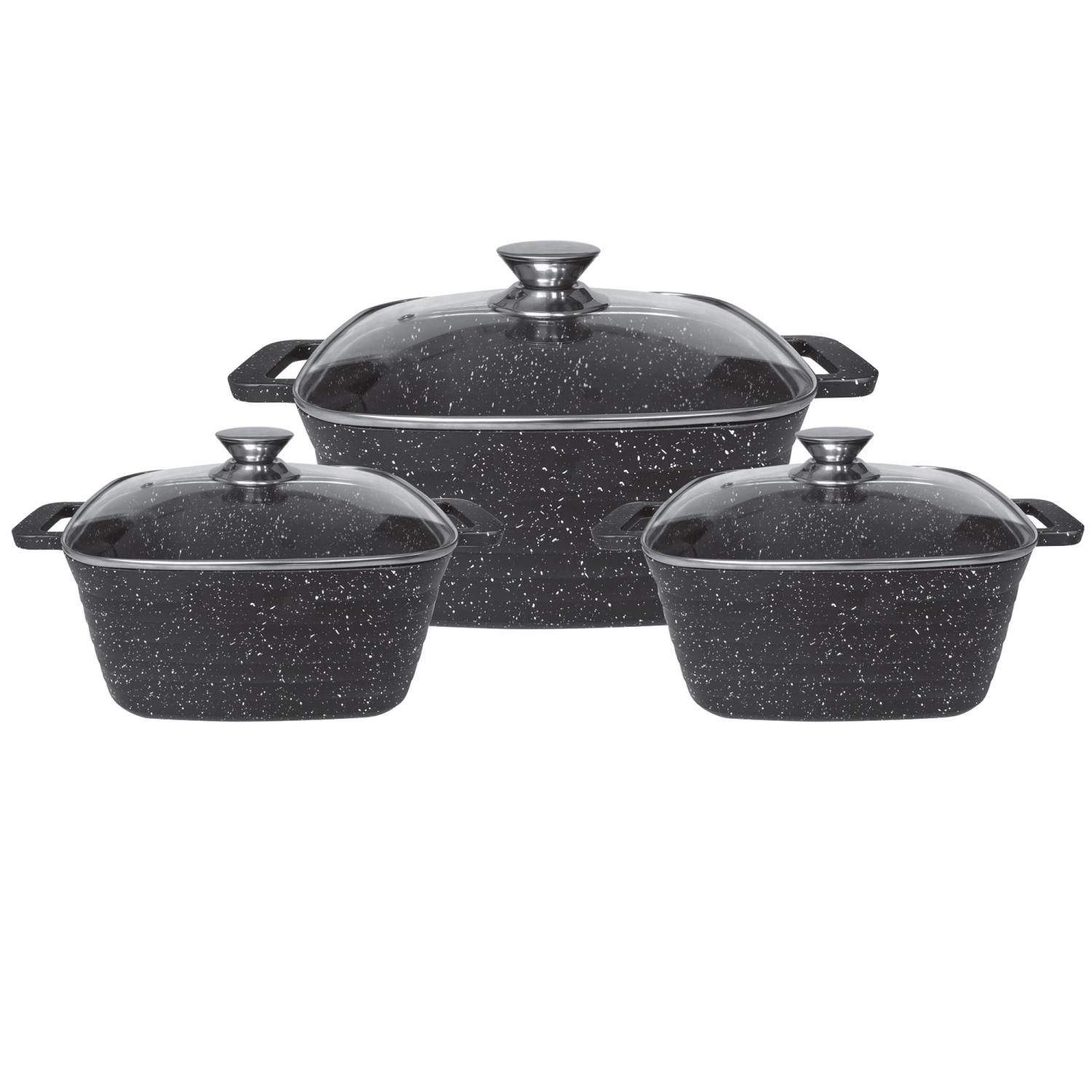 Keittiösetti - neliön muotoiset kattilat