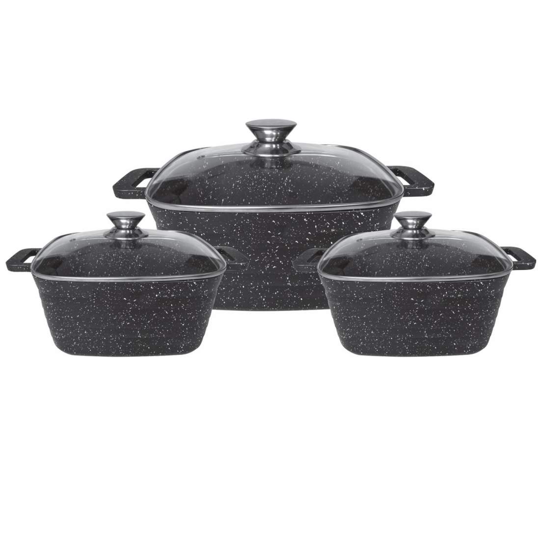 Köksset - fyrkantiga kastruller | Hem & Hobby - Hem & Hushåll - Kök - Köksredskap - Kastruller - Kastrullset | Pryloteket