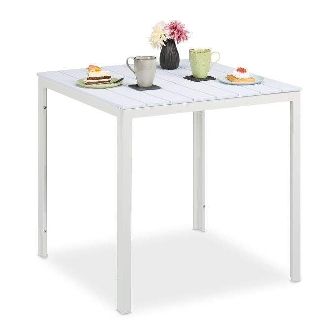Rundt havebord i rattan look