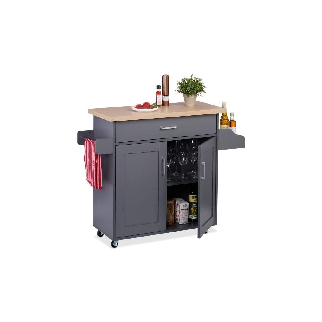 Köksvagn med bänkskiva