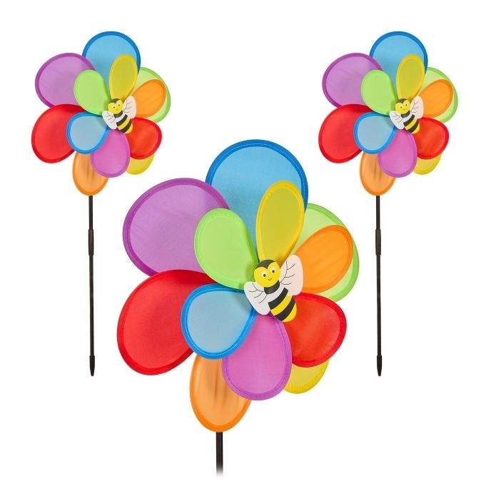 3x vindmøller med bi