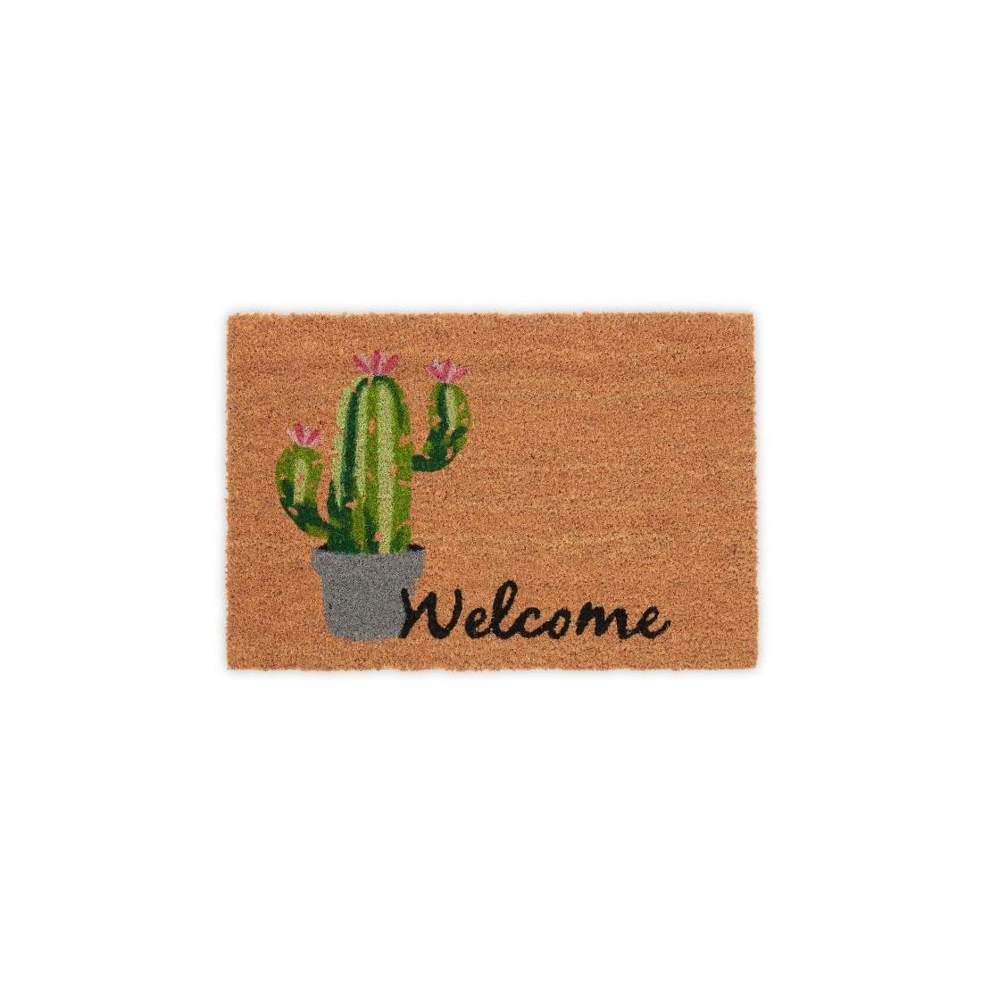 Välkommen & Kaktus dörrmatta i kokos | Hem & Hobby - Hem & Hushåll - Inredning & Dekoration - Dörrmattor | Pryloteket