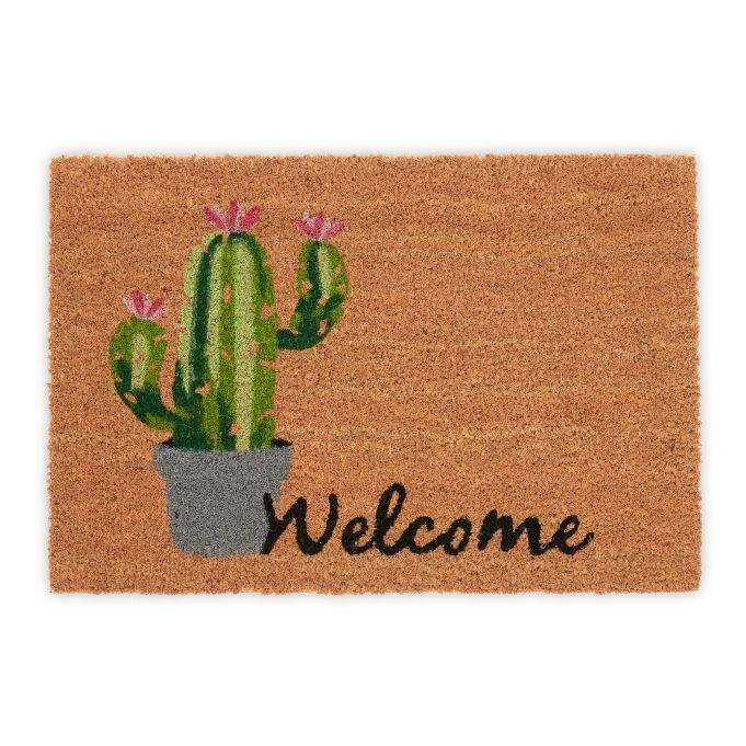 Velkommen & Cactus dørmåtte i kokos