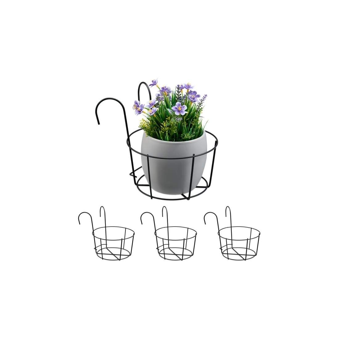 set med 4 blomkrukhållare för balkongen | Hem & Hobby - Hem & Hushåll - Balkong | Pryloteket