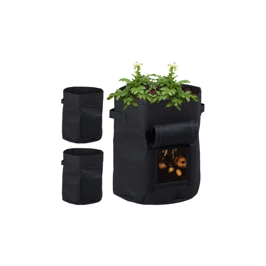 Planteringspåse i fleece set om 3 Ø 35 cm | Hem & Hobby | Pryloteket