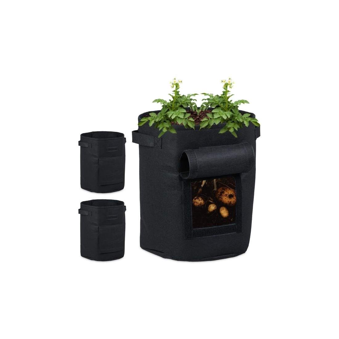 Planteringspåse i fleece set om 3 Ø 30 cm | Hem & Hobby | Pryloteket