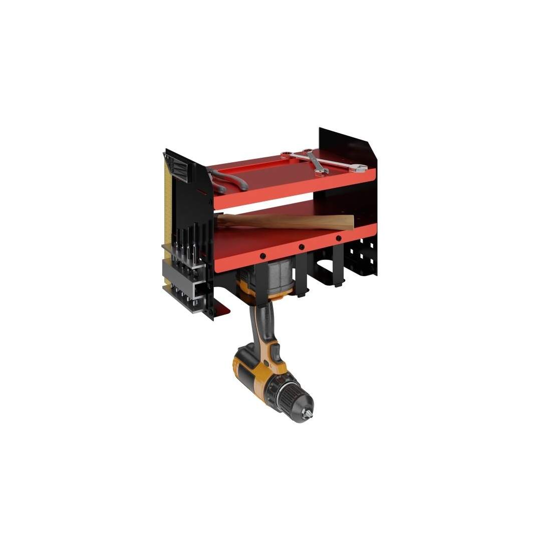 Väggverktygsförråd 4 sladdlösa skruvmejslar | Hem & Hobby | Pryloteket