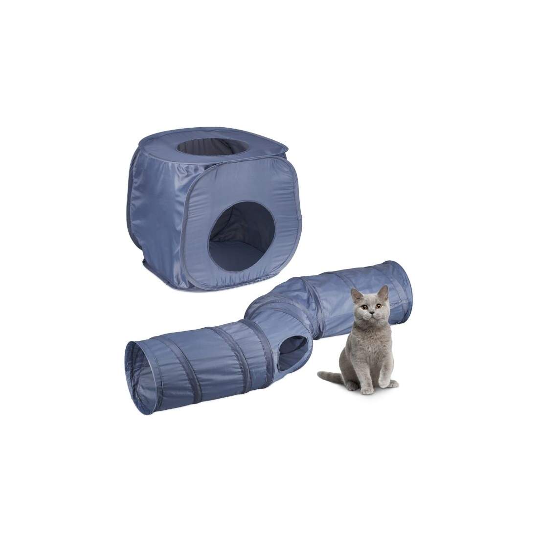 Hopfällbar katttunnel med kattgrotta | Hem & Hobby - Husdjur - Katt | Pryloteket